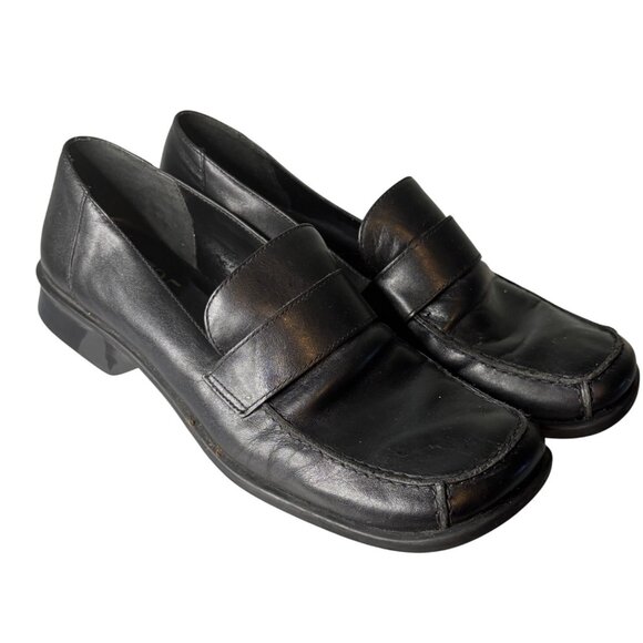 725 Originals Black Leather Loafers 6 Shoes Classic Slip-On Design - Picture 1 of 9